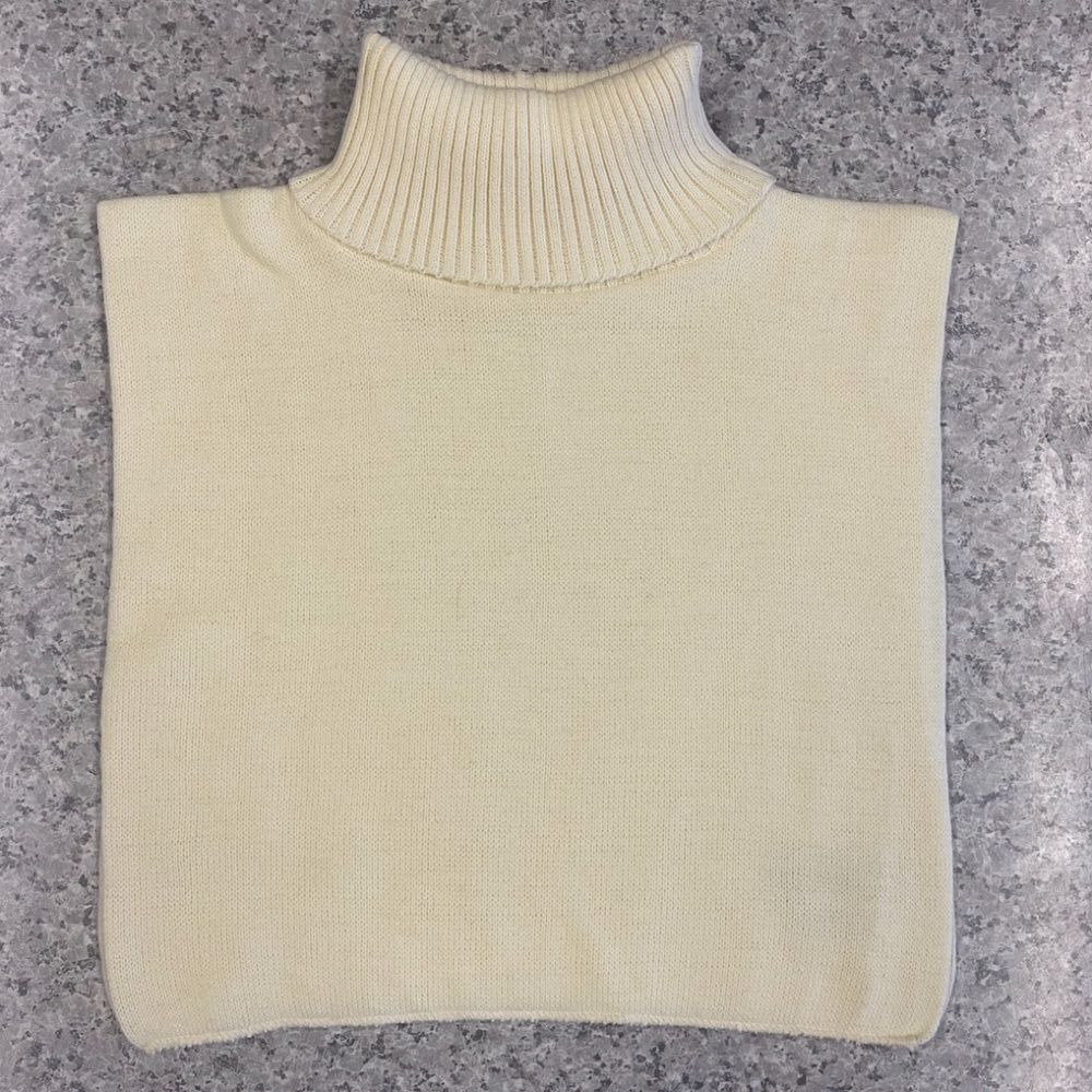 NEW - Vintage Fold Over Sweater Turtle Neck Dickie - Cream